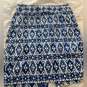 Beautiful batik print pencil skirt. Size 8 j crew cotton